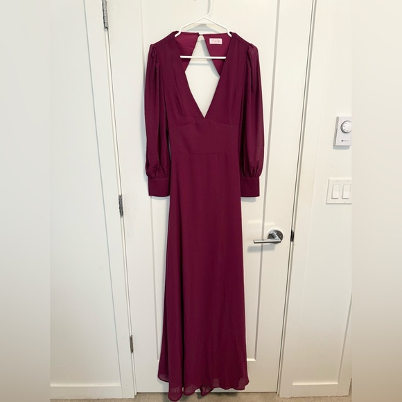 Pink Lily Open Back Maxi Dress - Purple - Size M. - Picture 1 of 3